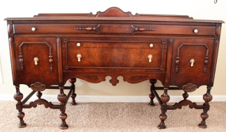 ornate mahogany buffet